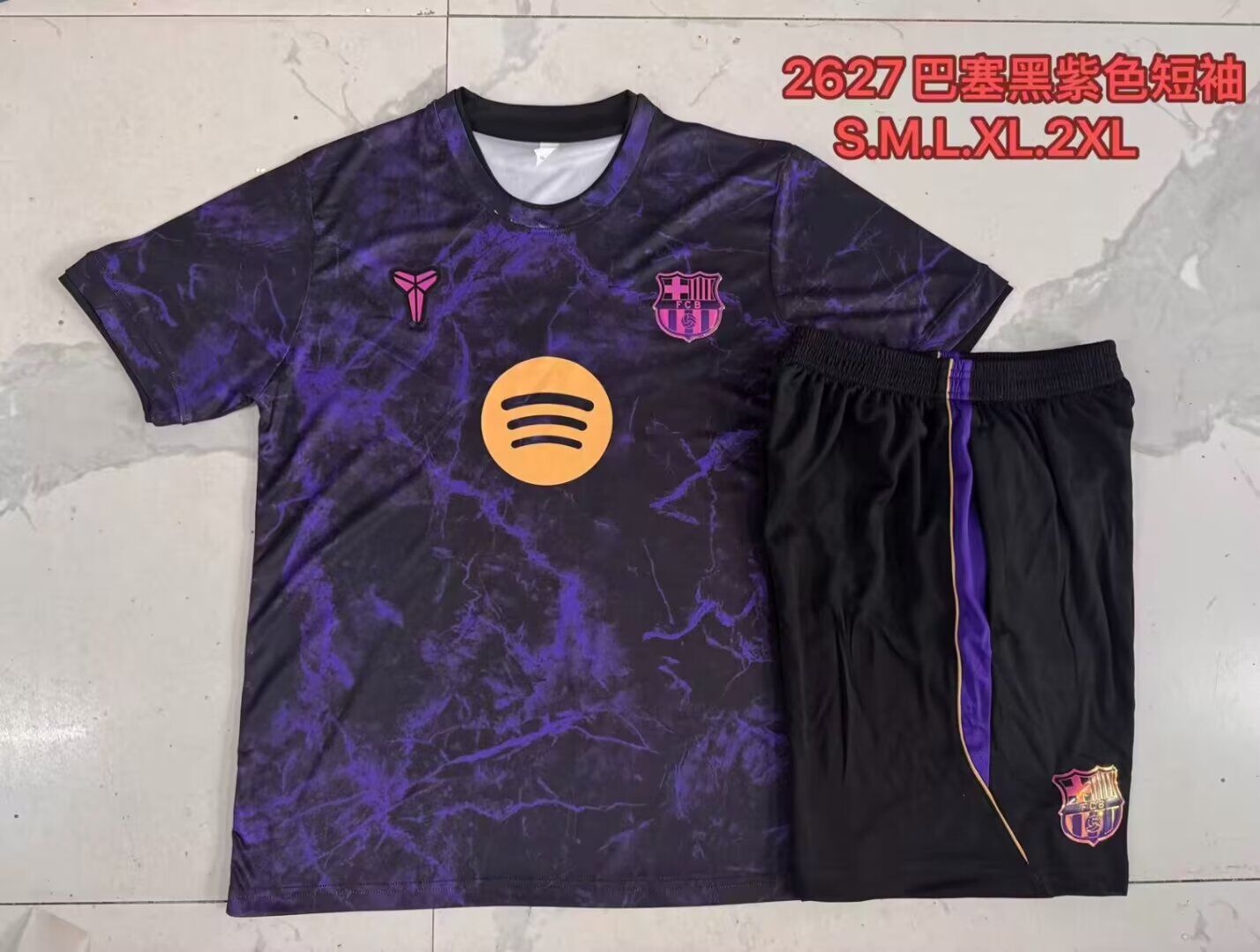 AAA Quality Barcelona 26/27 Black/Purple Training Kit Jersey